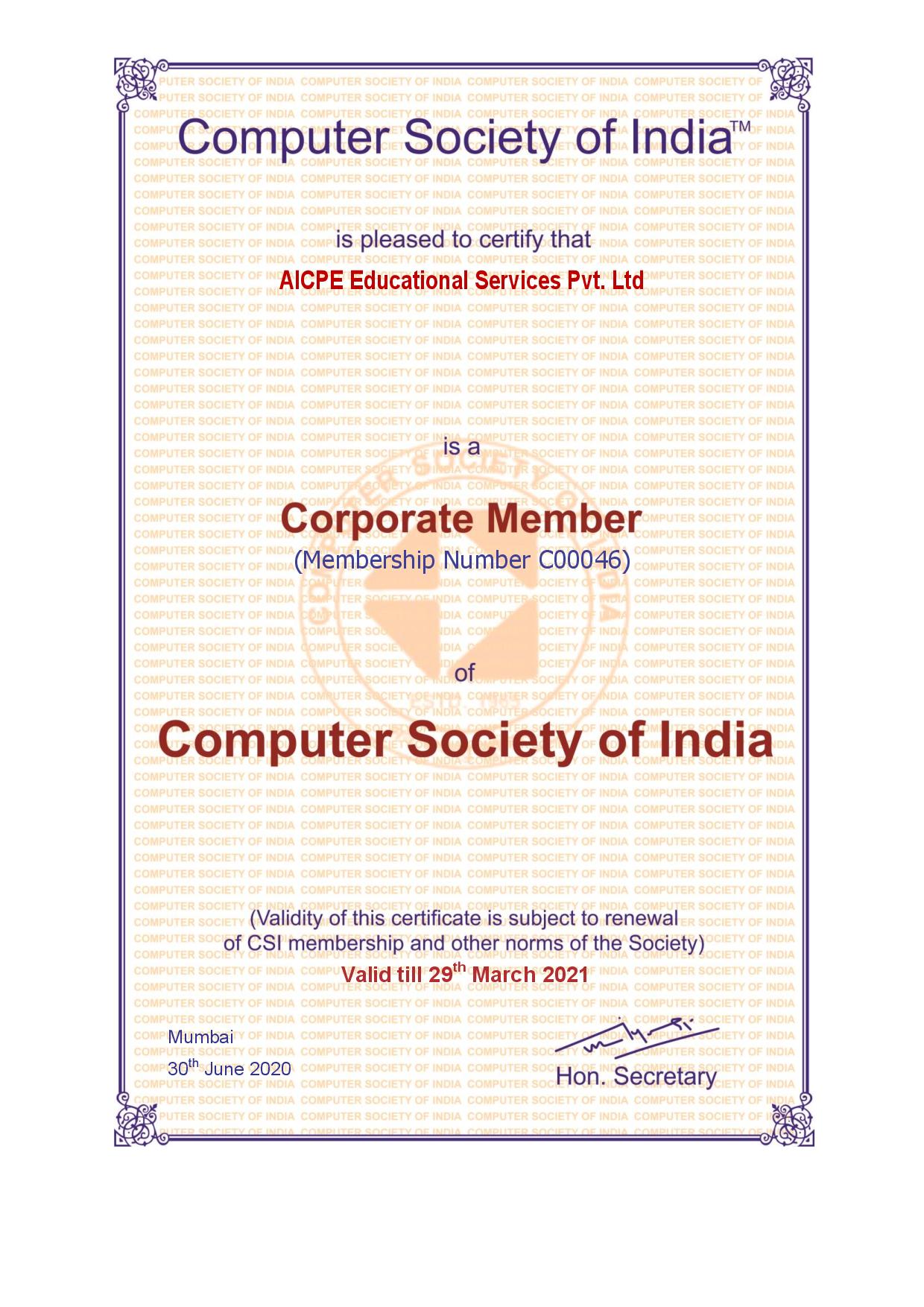 CSI (Computer Society of India)